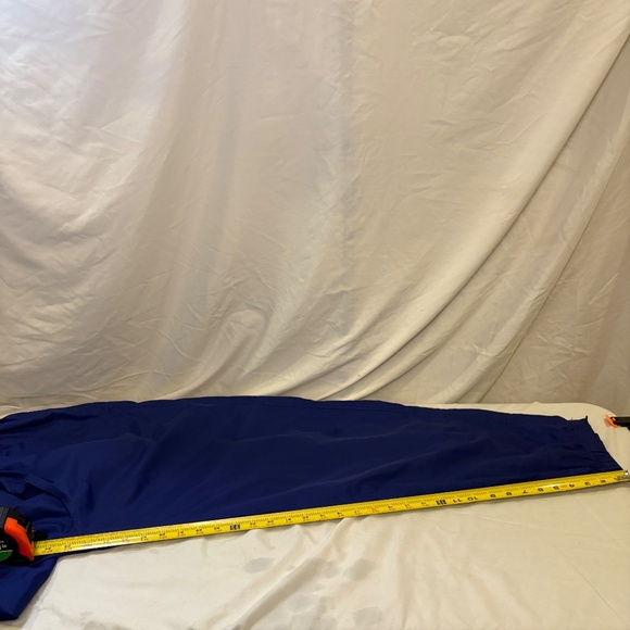 Vintage Nike Parachute Pants Mens Large Blue Drawstring Silver Tag Ankle Zip - Picture 8 of 10